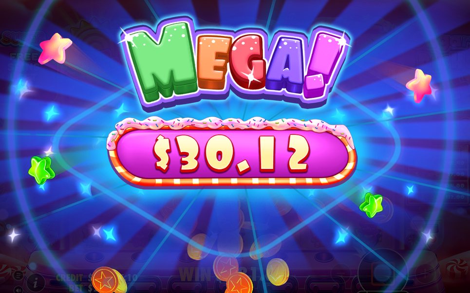 Win total shown after a cluster pays out