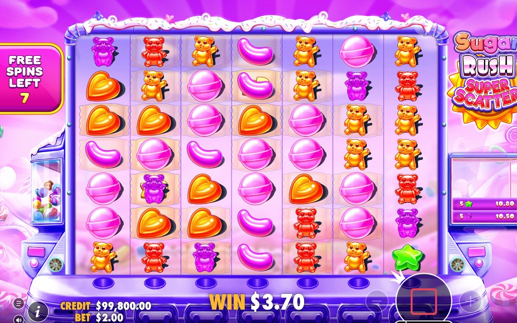 Free Spins round with spins left and marked multiplier spots