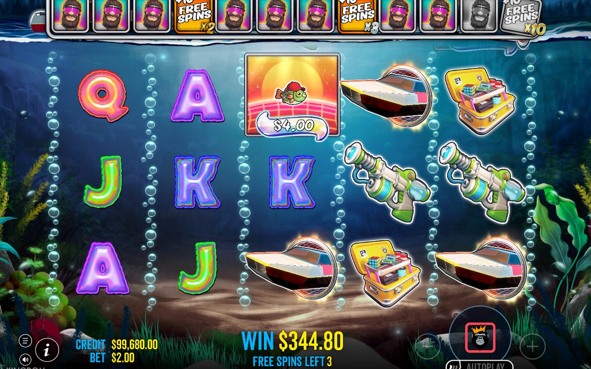 Win screen showing a total win in A$
